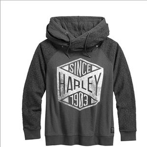 Harley-Davidson Gray Hooded Sweatshirt Size Small